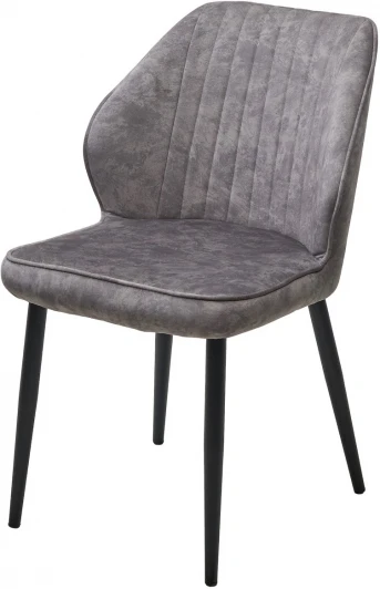 472M05684 Стул M-City VENA, цвет FIESTA Серый, велюр "антипальчиковый"/ черный каркас