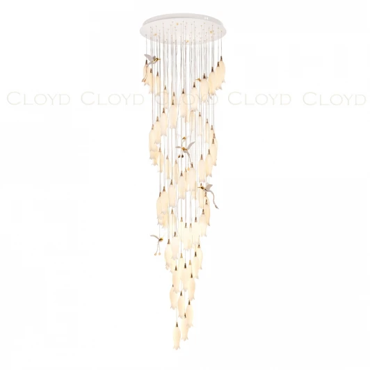 11240 Потолочная люстра каскадная водопад (цветы, птички) Cloyd Argana 11240 (220V, цветы, птички)