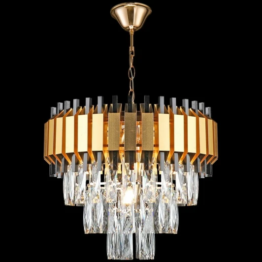 02144-0.4-05 FGD+BK Подвесная люстра Reluce 02144-0.4-05 FGD+BK (220V, хрусталь, на цепи)