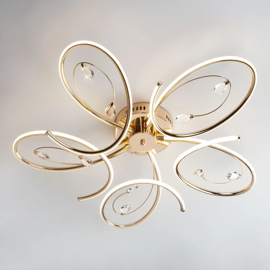 90099/5 золото Потолочная люстра Eurosvet Saona 90099/5 золото