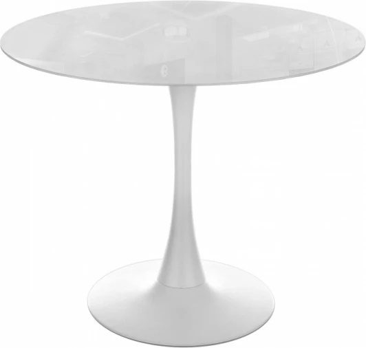 15769 Стол стеклянный Woodville Tulip 90x74 super white glass