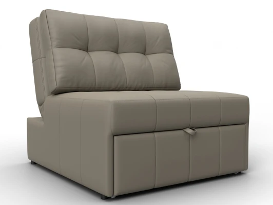 134941 Кресло-кровать Лига-107 (80) (ЛДСП,Брус,Фанера,Экокожа/Бежевый) Лига Диванов 134941
