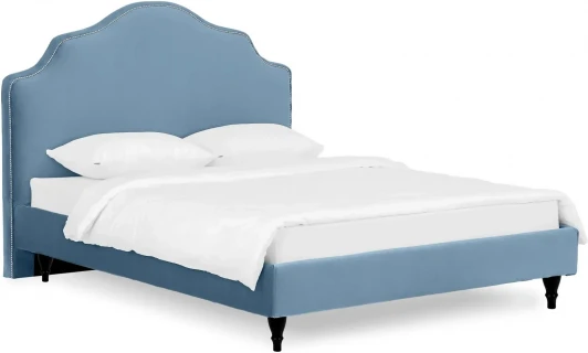 652469 Кровать Queen II Victoria L 1600 ОГОГО (арт.652469), (Ткань/Голубой)