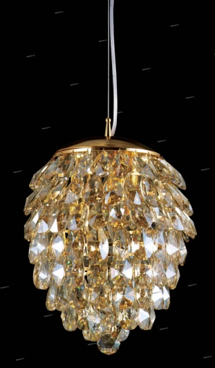 CHARME SP3+3 LED ORO/AMBRA D350 Люстра подвесная со светодиодной подсветкой Crystal Lux Charme, 3 лампы, золото, янтарный