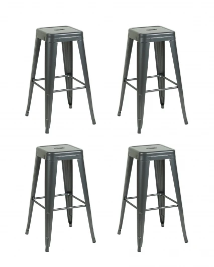 УТ000042400 Стул барный TOLIX серебристый матовый KD 4 шт. Stool Group УТ000042400