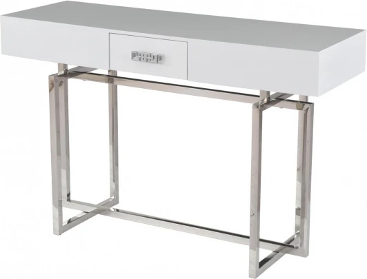 P-MJ-003.2casa Стол-консоль Гарда P-MJ-003, 120х40х76 см, белый/хром IST-CASA