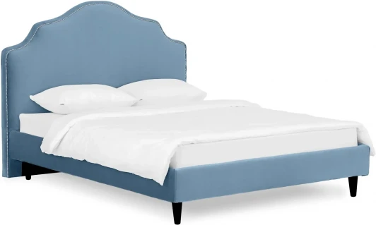 652889 Кровать Queen II Victoria L 1600 ОГОГО (арт.652889), (Ткань/Голубой)