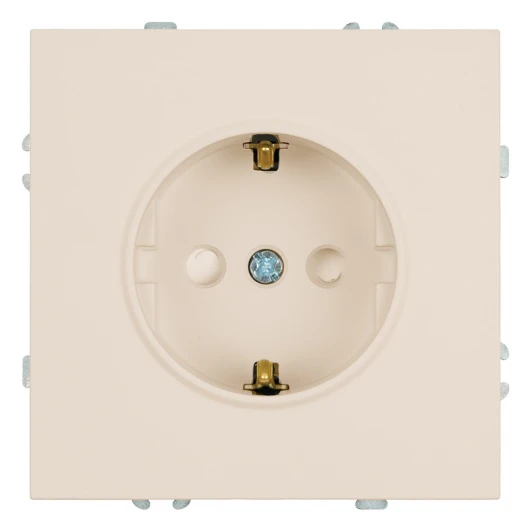49906 Розетка с заземлением и шторками (кашемир, soft touch) Stekker Эмили 49906
