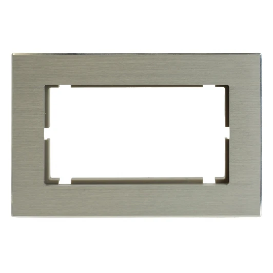 50031 Рамка на 2 поста (серебро) Stekker Катрин 50031