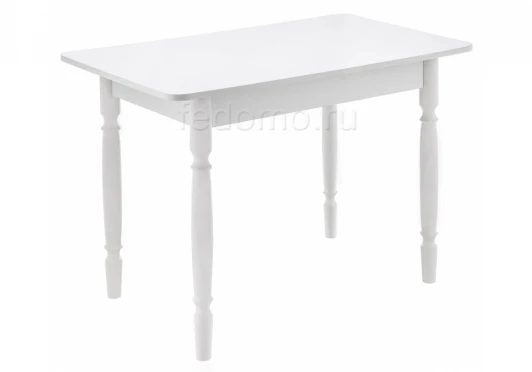 319903 Обеденный стол из дерева Woodville Вуди белый глянец 319903