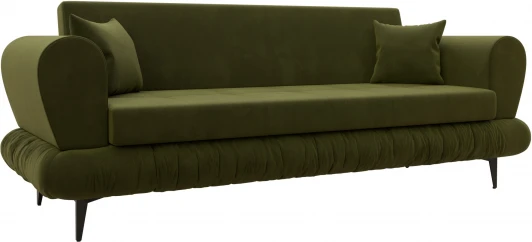 122333 Диван-книжка Лига-045 (Зеленый/Микровельвет) Лига Диванов арт.122333