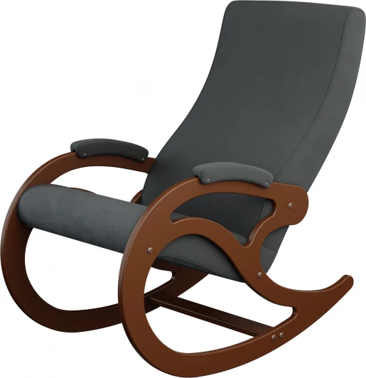 008797 Кресло-качалка Каула М Ткань Макс 965, каркас орех Mebelik арт.008797