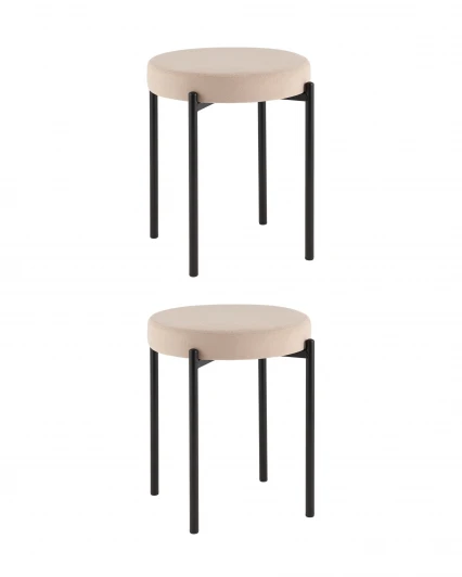УТ000042652 Табурет Бриф Original велюр бежевый 2 шт. Stool Group УТ000042652