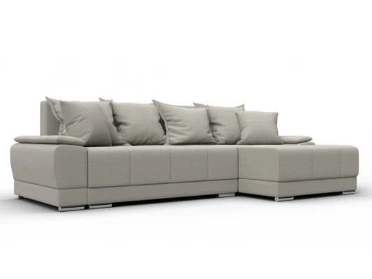 137084 Диван угловой Лига-119 угол правый (ДСП,Брус,Фанера,ЛДС,Рогожка/Бежевый) Лига Диванов 137084