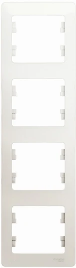GSL000608 Рамка на 4 поста (перламутровый) Systeme Electric Glossa GSL000608