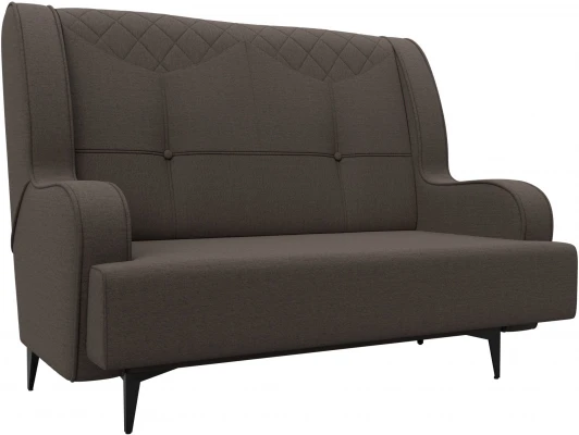 122708 Диван прямой Неаполь 2-х местный (Коричневый/Рогожка) Лига Диванов арт.122708