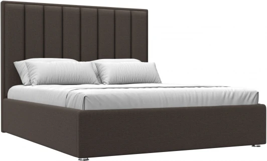 123053 Кровать интерьерная Афродита 160 (Коричневый/Рогожка) Лига Диванов арт.123053