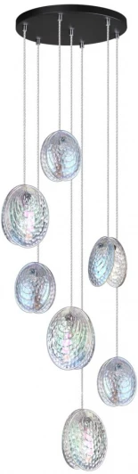 5039/7 Подвесная люстра каскадная Odeon Light Mussels 5039/7 черный/перламутровый/металл/стекло G9 7*40W (220V, на проводе)