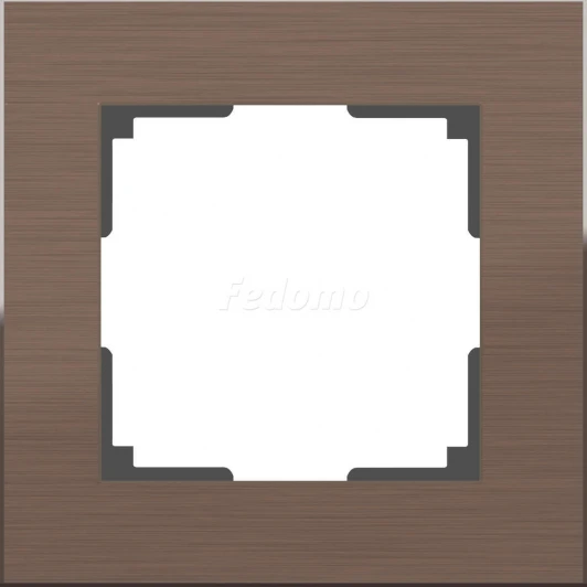 WL11-Frame-01 Рамка на 1 пост Werkel Aluminium, коричневый алюминий