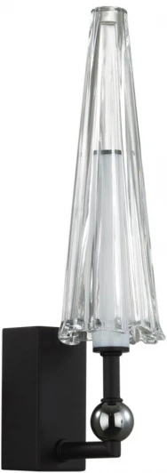 5429/5WL Бра Odeon Light Fungo 5429/5WL черный матов./прозрачный/металл/стекло/акрил LED 5W 3000K 350Лм (220V, зонтик)