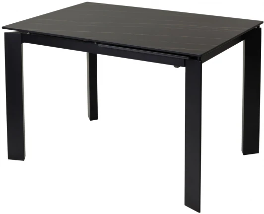 614M03983 Обеденный стол M-City CORNER 120 MATT GOLDEN BLACK SINTERED STONE / BLACK