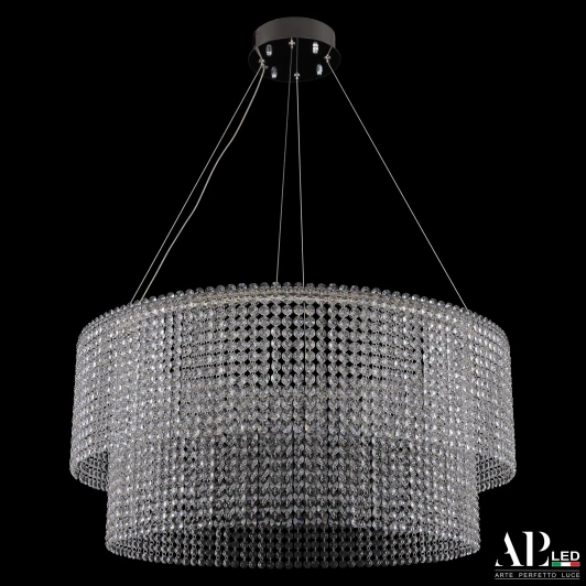 SH02.73.C.Ni.4000 Подвесная люстра светодиодная APL LED Sicilia SH02.73.C.Ni.4000 (220V, хрусталь, на тросе)