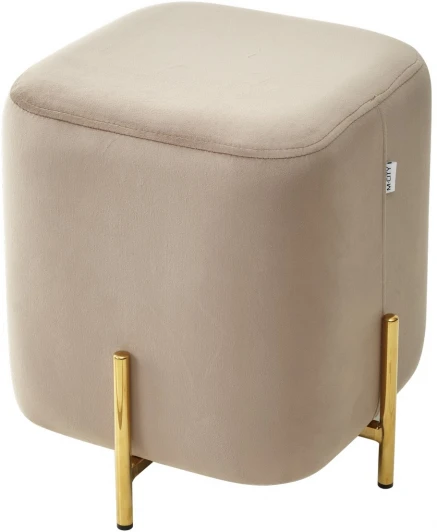 628M04401 Пуф для гостиной ARES BLUVEL-40 BEIGE / GOLD