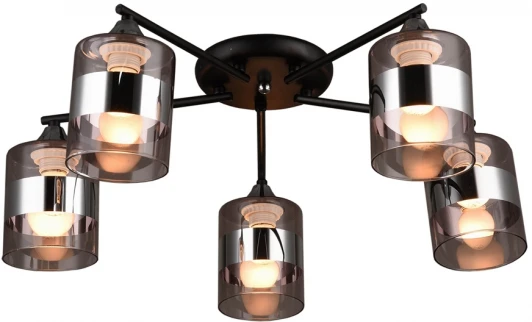 MD.0877-5-S BK+CH Потолочная люстра Imex MD.0877-5-S BK+CH