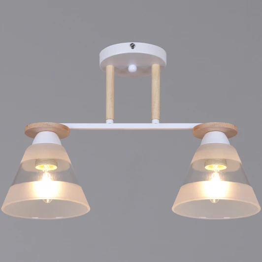 01630-0.3-02 WH+WOOD Потолочная люстра на штанге Reluce 01630-0.3-02 WH+WOOD