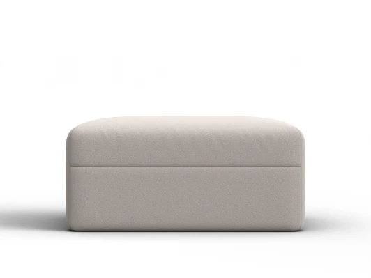 129582 Модуль пуф Лига-060 НПБ (ЛДСП,Брус,Фанера,Замша/Бежевый) Лига Диванов 129582