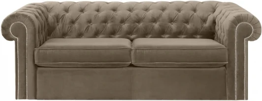 344634 Диван Chesterfield ОГОГО (арт.344634), (Ткань/Бежевый)