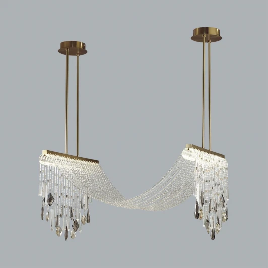 5420/48L Потолочная люстра ша штанге Odeon Light Afina 5420/48L античная бронза/металл/стекло/хрусталь LED*48W 3000K (220V, подвески)