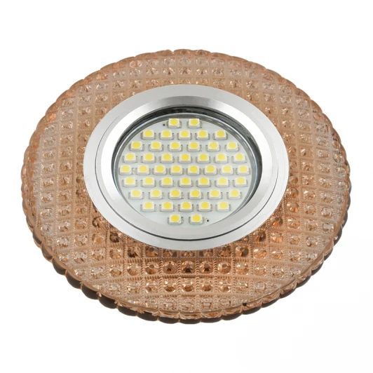 DLS-L135 GU5.3 GLASSY/LIGHT TEA Встраиваемый точечный светильник Fametto Luciole DLS-L135 GU5.3 GLASSY/LIGHT TEA (220V, круглые)