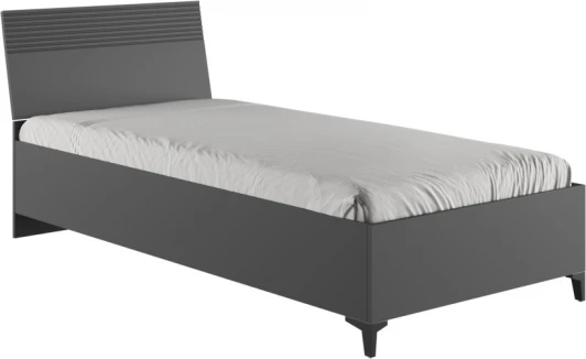 593608 Кровать Woodville Ника 90х200 с основанием дсп эйхория QR-17 / графит арт.593608