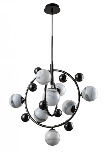 SALVADORE SP8V BLACK CHROMIUM Подвесной светильник Crystal Lux SALVADORE SP8V BLACK CHROMIUM