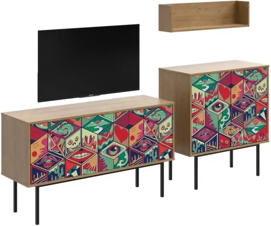 599542 Композиция Boho Color 1 ОГОГО (арт.599542), (ЛДСП/Дуб Корбридж)