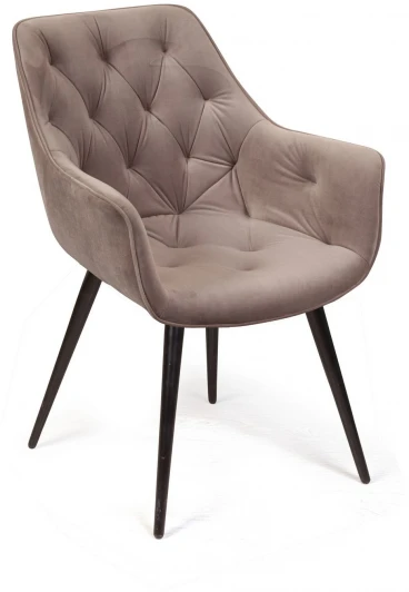 80602 Стул поворотный 90 градусов, функция возврата, антишум Archi, бархат бежевый 5, опора конус Top Concept ARCHI 80602