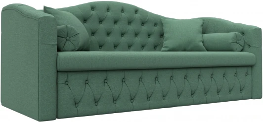 123168 Диван детский прямой Мечта (Зеленый/Рогожка) Лига Диванов арт.123168