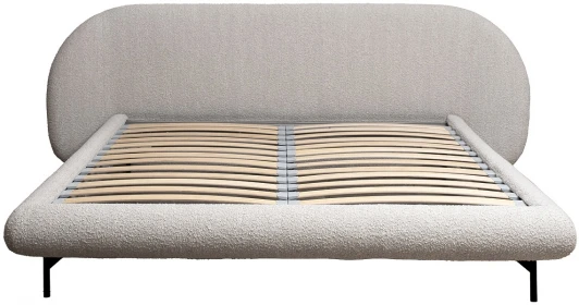 Sicilia-160-Orso BEG Кровать Sicilia без мех.,букле бежевая Orso BEG 240*220*87см Garda Decor