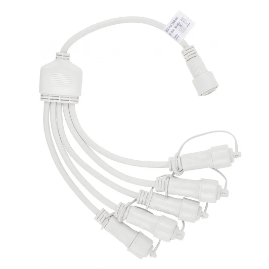 UCX-F90 S5/0.4M/WH Провод-разветвитель для гирлянд серии F90PRO 0,4м. 5 выходов статика/мерцание IP67 белый UCX-F90 S5/0.4M/WH