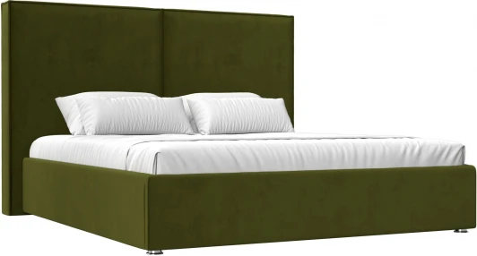 120561 Кровать интерьерная Аура 200 (Зеленый/Микровельвет) Лига Диванов арт.120561