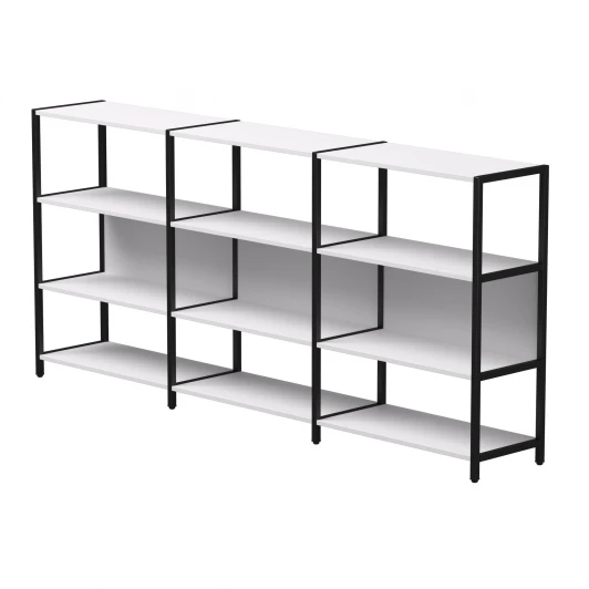 254ST3W39005 Набор стеллажных систем №3 Everprof EVO (ЭВО) 2440x385x1120 Белый/Черный 254ST3W39005