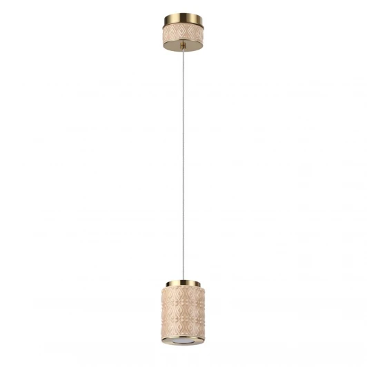 5453/5L Подвесной светильник светодиодный Odeon Light Lulu 5453/5L светлая бронза/бежевый/металл/керамика/акрил LED 5W 3000K