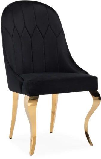 15384 Стул Woodville на металлокаркасе Gustav black / gold 15384