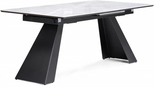 588015 Стеклянный стол Стиг (Стиг 180(230)х90х77 carla larkin / черный) Woodville арт.588015