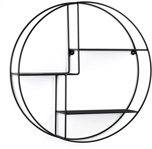 069051 Полка La Forma (ex Julia Grup) Across (Черный/ Металл,Сталь)