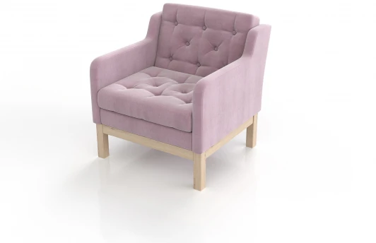 19665 Кресло Arsko Айверс сосна розовый шенилл