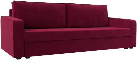 118049 Диван прямой Лига-009 (Бордовый/Микровельвет) Лига Диванов арт.118049