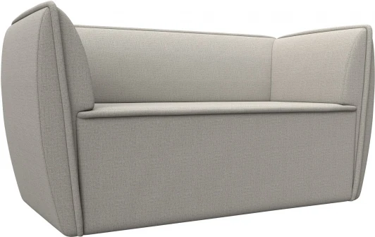 123741 Диван кухонный прямой Бергамо 2-х местный (Бежевый/Рогожка) Лига Диванов арт.123741