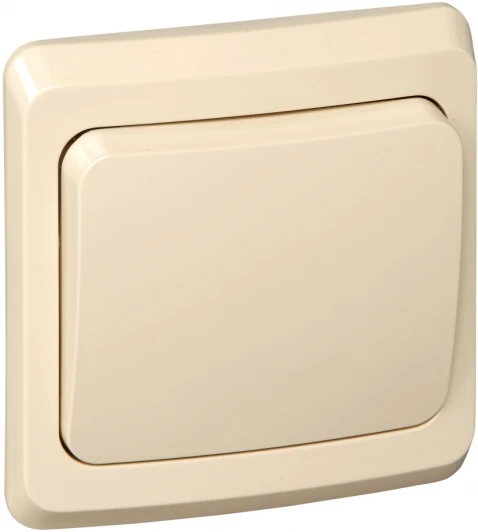 BC10-004K Выключатель встраиваемый одноклавишный (кремовый) Systeme Electric Этюд BC10-004K